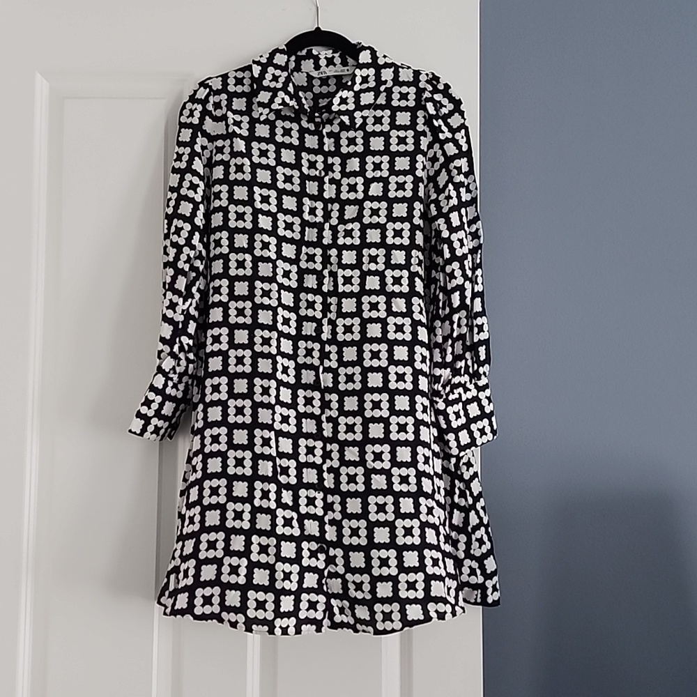 Zara Shirt patterned dress